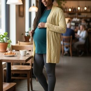 Christopher & Banks Light Yellow Open Cardigan